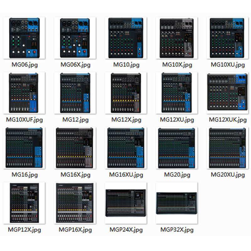 MG06 MG10 MG12 MG16 MG20 MG06X MG10XU MG10XUF MG12XU MG16XU MG20XU MG10XCV MG12XCV MG16XCV MGP24X MGP32X